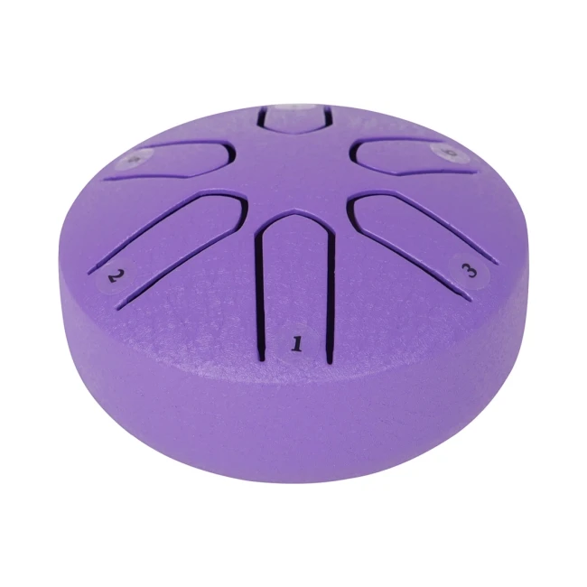 Глюкофон Overtone Steel Tongue Drum 3 Inch 6-Tone Purple