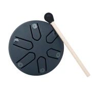 Overtone Steel Tongue Drum 3 Inch 6-Tone Navy Blue