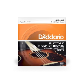D'Addario EFT15 Flat Tops Phosphor Bronze Extra Light 10-47
