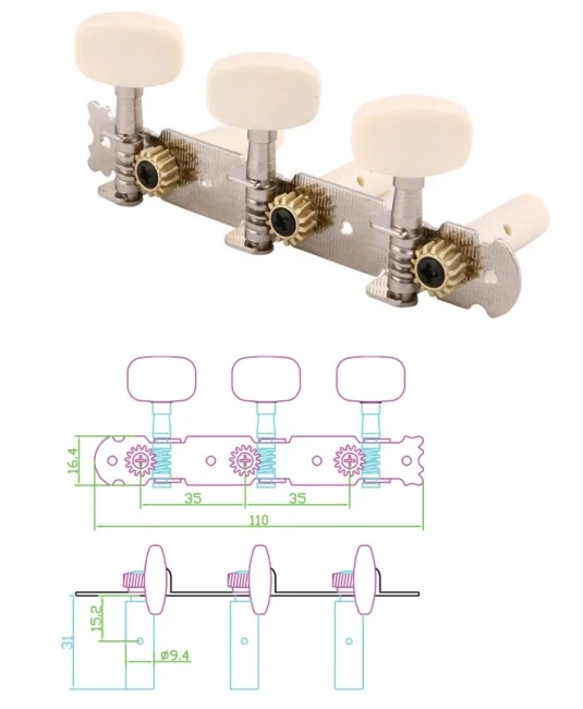 Колки для классической гитары Best Play MHG317 Колки для классической гитары Best Play MHG317