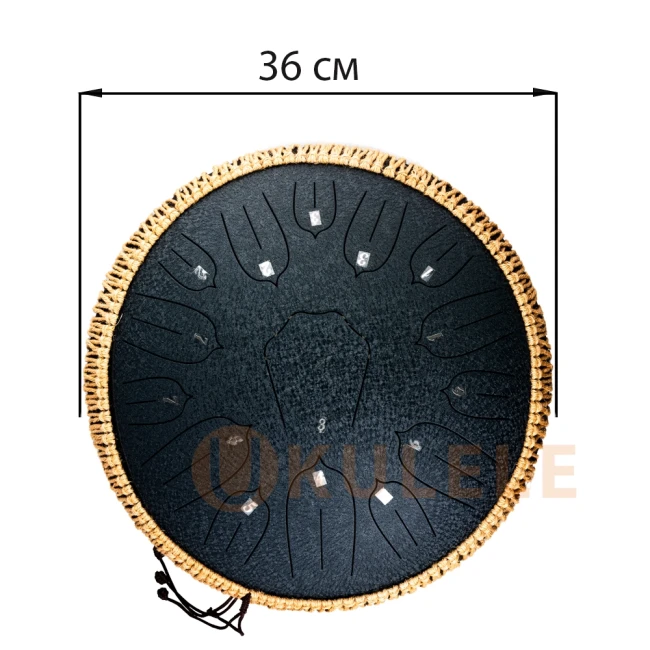 Глюкофон Hluru Huashu TSL15-14 Navy Blue 14" (36см) 15 нот Tongue Drum Carbon Steel
