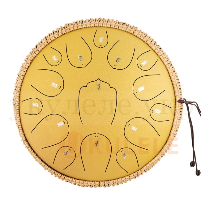 Глюкофон Hluru Huashu THL15-13 Golden 13" (33см) 15 нот Tongue Drum Carbon Steel