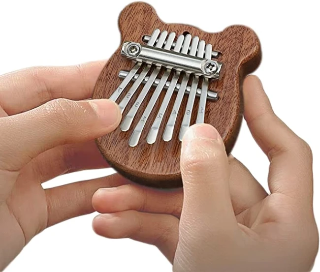 Overtone Mini Kalimba 8 Keys Sapele Bear Overtone Mini Kalimba 8 Keys Sapele Bear