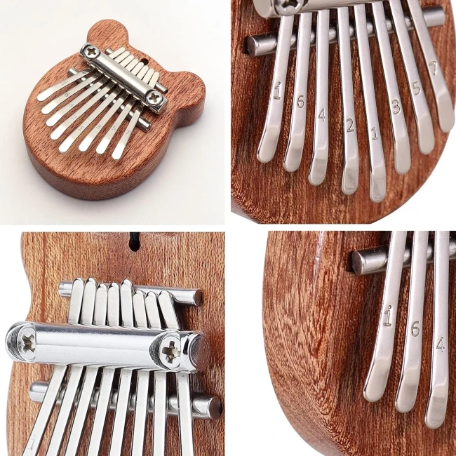 Overtone Mini Kalimba 8 Keys Sapele Bear Overtone Mini Kalimba 8 Keys Sapele Bear