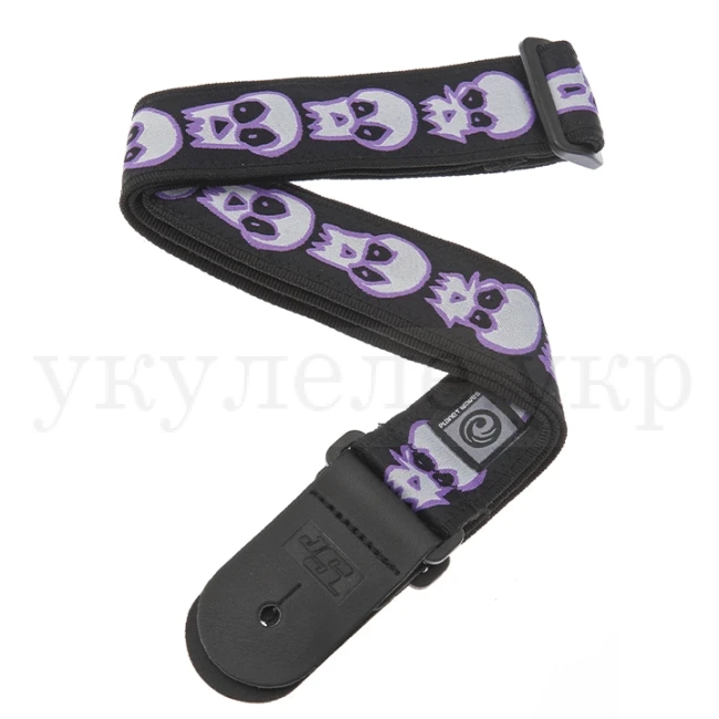 D'Addario 50JS07 Joe Satrani Woven Guitar Strap (Skulls)