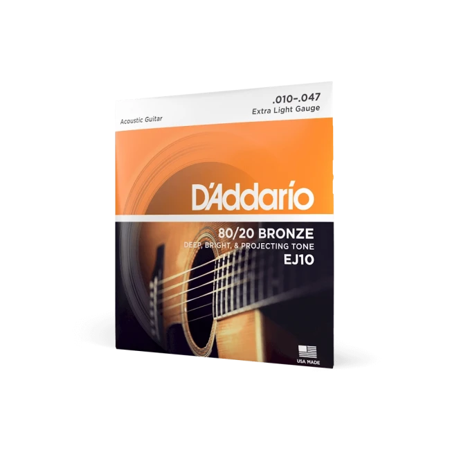 D'Addario EJ10 80/20 Bronze Extra Light 10-47 D'Addario EJ10 80/20 Bronze Extra Light 10-47
