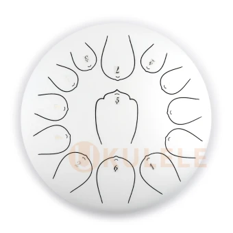 Hluru Huashu THL13-12 White 12" (30см) 13 нот Tongue Drum Carbon Steel Hluru Huashu THL13-12 White 12" (30см) 13 нот Tongue Drum Carbon Steel