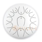 Hluru Huashu THL13-12 White 12" (30см) 13 нот Tongue Drum Carbon Steel Hluru Huashu THL13-12 White 12" (30см) 13 нот Tongue Drum Carbon Steel