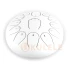 Глюкофон Hluru Huashu THL13-12 White 12" (30см) 13 нот Tongue Drum Carbon Steel
