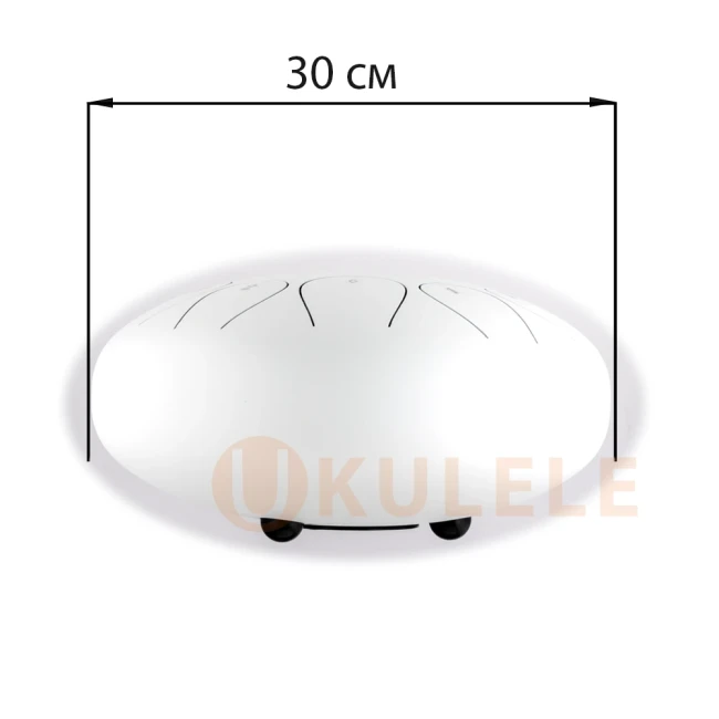 Глюкофон Hluru Huashu THL13-12 White 12" (30см) 13 нот Tongue Drum Carbon Steel