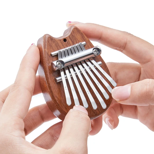 Overtone Mini Kalimba 8 Keys Sapele Cat