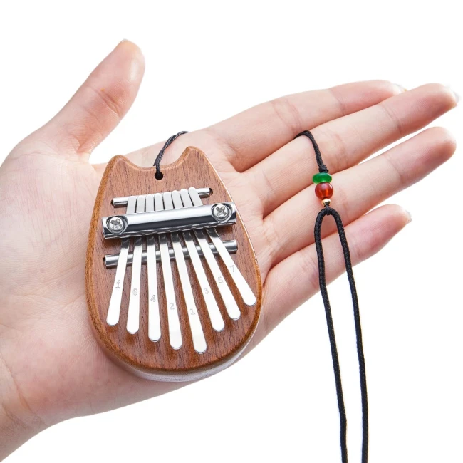 Overtone Mini Kalimba 8 Keys Sapele Cat