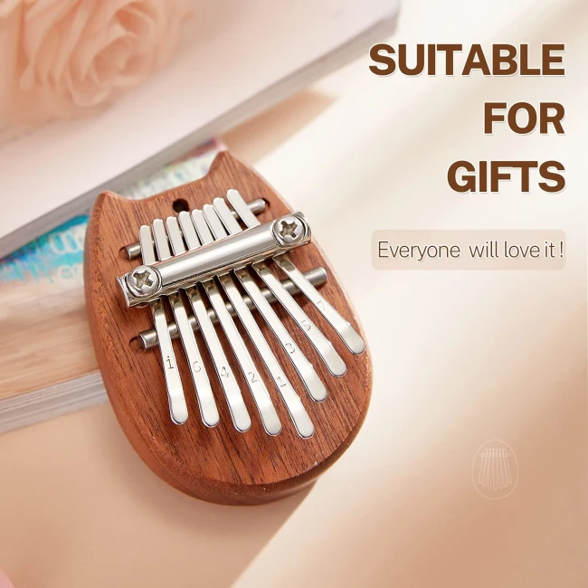 Overtone Mini Kalimba 8 Keys Sapele Cat