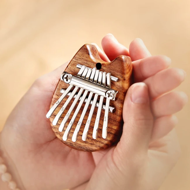 Overtone Mini Kalimba 8 Keys Sapele Cat