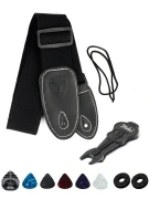 Набір для гітаріста ремінь і аксесуари - Black Punk 3014