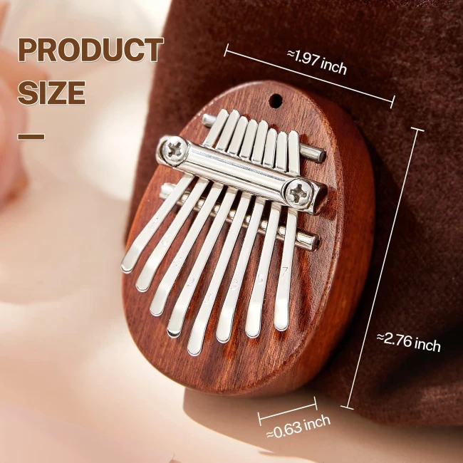 Overtone Mini Kalimba 8 Keys Sapele Egg