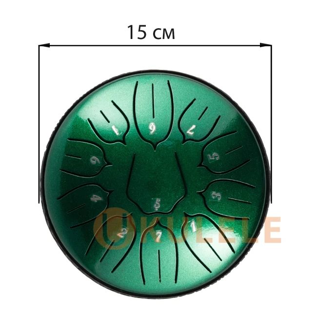 Глюкофон Hluru Huashu TSL11-6 Jewel Green 6" (15см) 11 нот Tongue Drum Carbon Steel