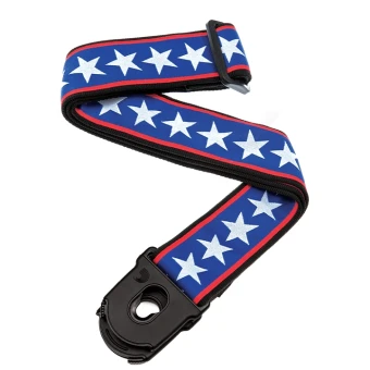 D'Addario 50PLA10 Planet Lock Guitar Strap (Stars & Stripes)