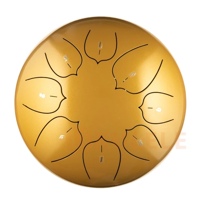 Глюкофон Hluru THL8-10 Deep Yellow 10" (25см) 8 нот Tongue Drum Carbon Steel