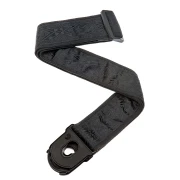 D'Addario 50PLB01 Planet Lock Guitar Strap (Black Satin)