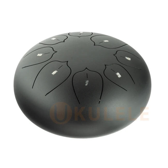 Глюкофон Hluru THL8-10 Ink Black 10" (25см) 8 нот Tongue Drum Carbon Steel