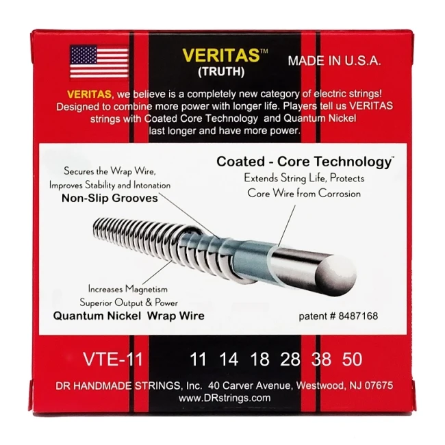 DR VTE-11 VERITAS Coated Core Electric - Heavy 11-50