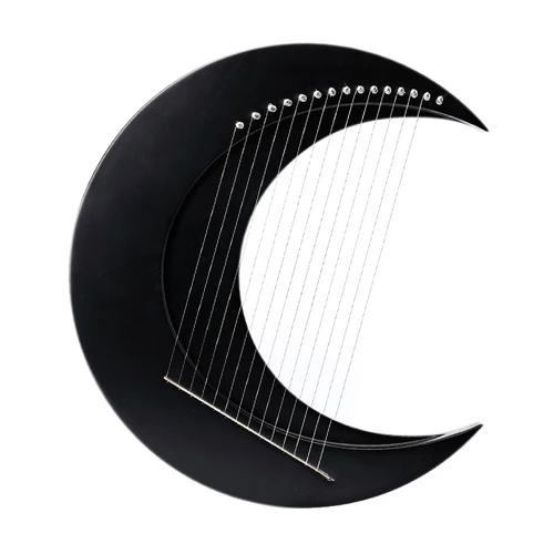 Hluru Crescent Lyre 15 strings Black