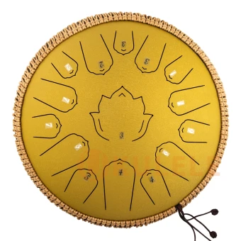 Hluru Huashu TWH15-14 Golden 14" (36см) 15 нот Lotus Tongue Drum Carbon Steel Hluru Huashu TWH15-14 Golden 14" (36см) 15 нот Lotus Tongue Drum Carbon Steel