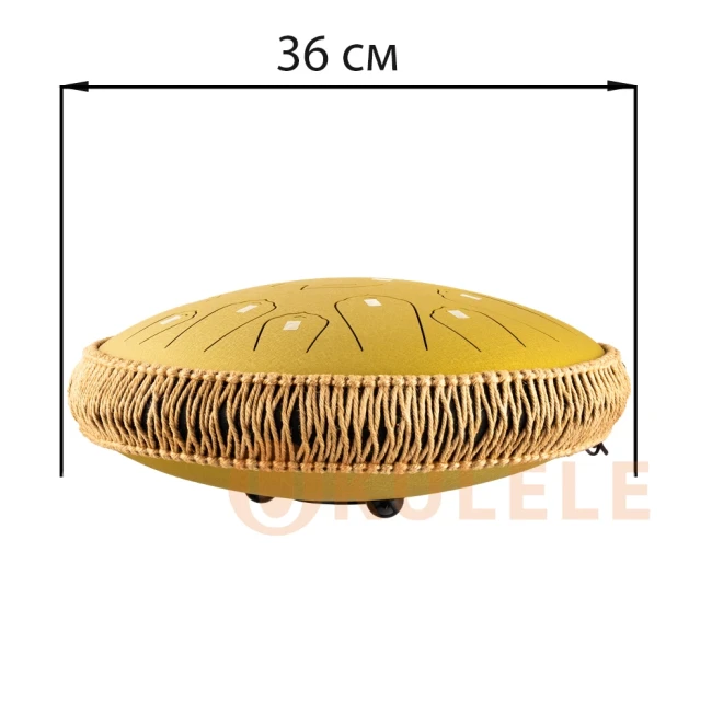 Глюкофон Hluru Huashu TWH15-14 Golden 14" (36см) 15 нот Lotus Tongue Drum Carbon Steel