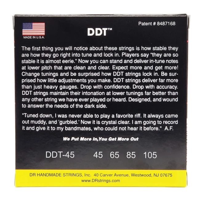 DR DDT-45 Drop Down Tuning Bass - Medium 45-105
