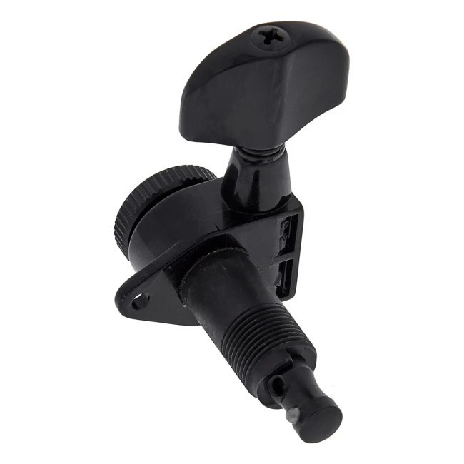 D'Addario PWAT-332L Auto-Trim Tuning Machines (3 Per side, Black)