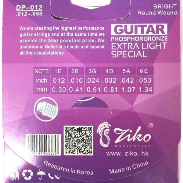 ZIKO DP-012 Phosphor Bronze 12-53 ZIKO DP-012 Phosphor Bronze 12-53