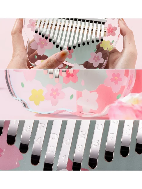 Калімба Hluru Huashu KHPF21 Transparent Pink Sakura Acrylic (21 нота)
