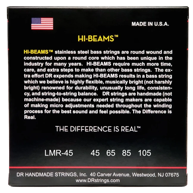 DR LMR-45 HI-BEAM Bass - Medium - Long Scale 45-105
