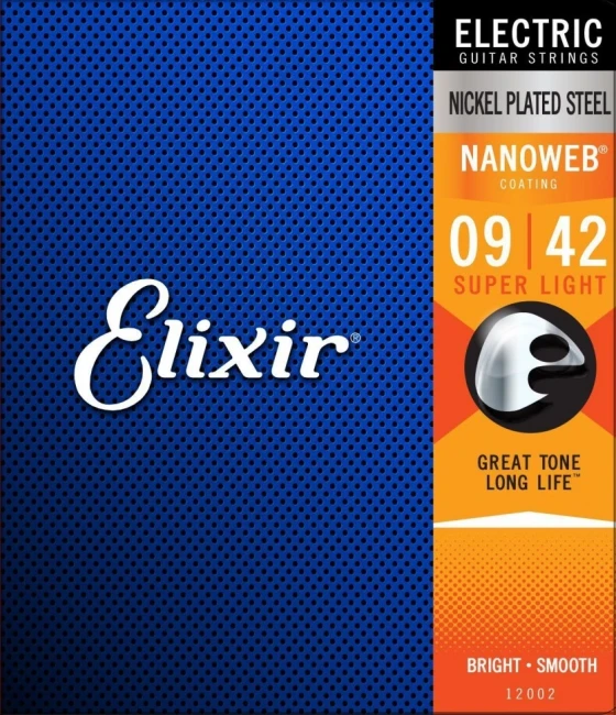 Elixir 12002 Nanoweb Nickel Plated Steel Super Light 9/42 (EL NW SL)