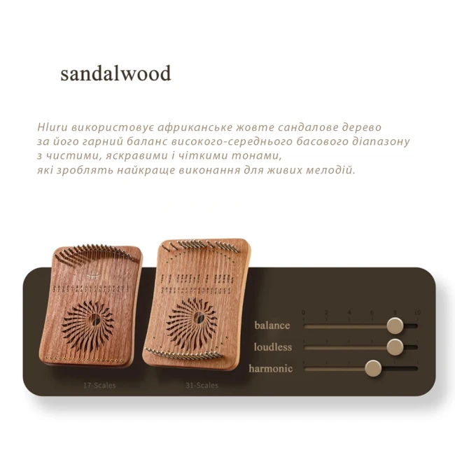 Hluru Kalyre 31 strings Sandalwood