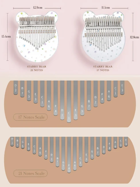 Калімба Hluru Huashu KHSB21 Starry Bear Acrylic (21 нота) Калімба Hluru Huashu KHSB21 Starry Bear Acrylic (21 нота)
