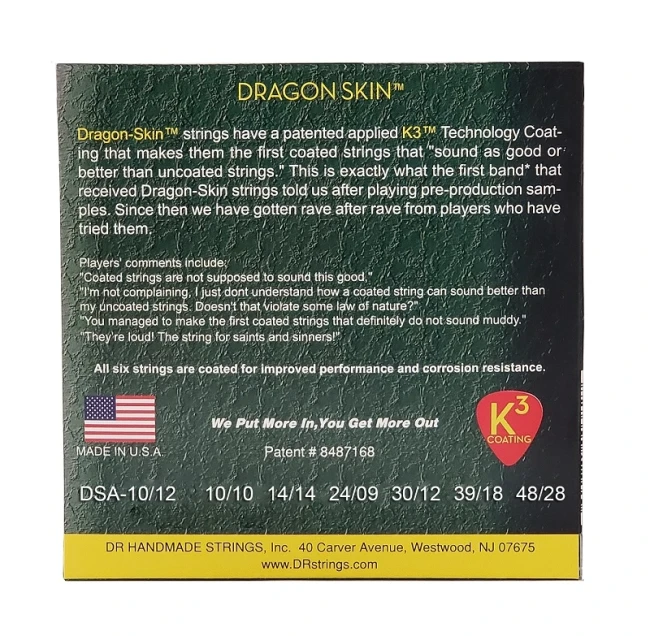 DR DSA-10/12 DRAGON SKIN Acoustic - 12 String 10-48