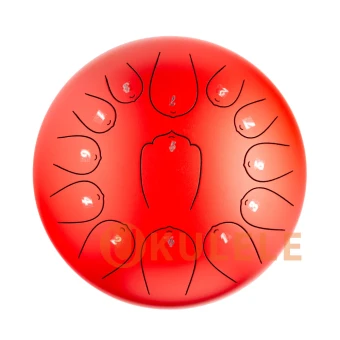 Hluru Huashu THL13-12 Red 12" (30см) 13 нот Tongue Drum Carbon Steel Hluru Huashu THL13-12 Red 12" (30см) 13 нот Tongue Drum Carbon Steel