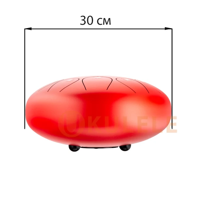 Глюкофон Hluru Huashu THL13-12 Red 12" (30см) 13 нот Tongue Drum Carbon Steel