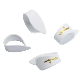 D'Addario National Finger Picks - White Celluloid, Large, 4 pack D'Addario National Finger Picks - White Celluloid, Large, 4 pack
