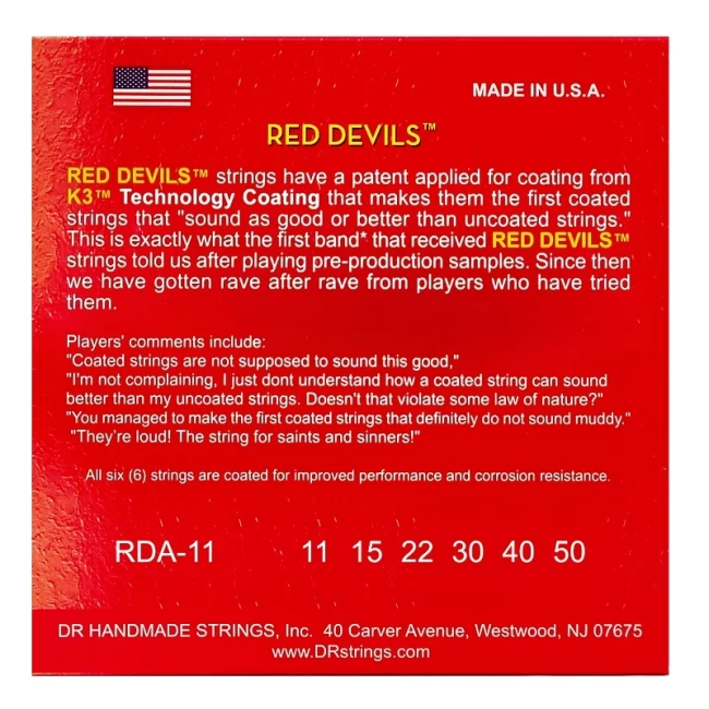 DR RDA-11 RED DEVILS Acoustic - Custom Light 11-50 DR RDA-11 RED DEVILS Acoustic - Custom Light 11-50