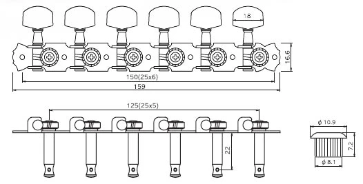 Paxphil J32 NI 6R in line (1 планка)