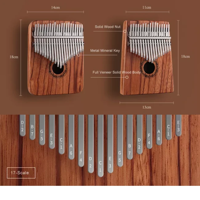 Hluru KG17 Red Rosewood (17 нот, палісандр) Hluru KG17 Red Rosewood (17 нот, палісандр)