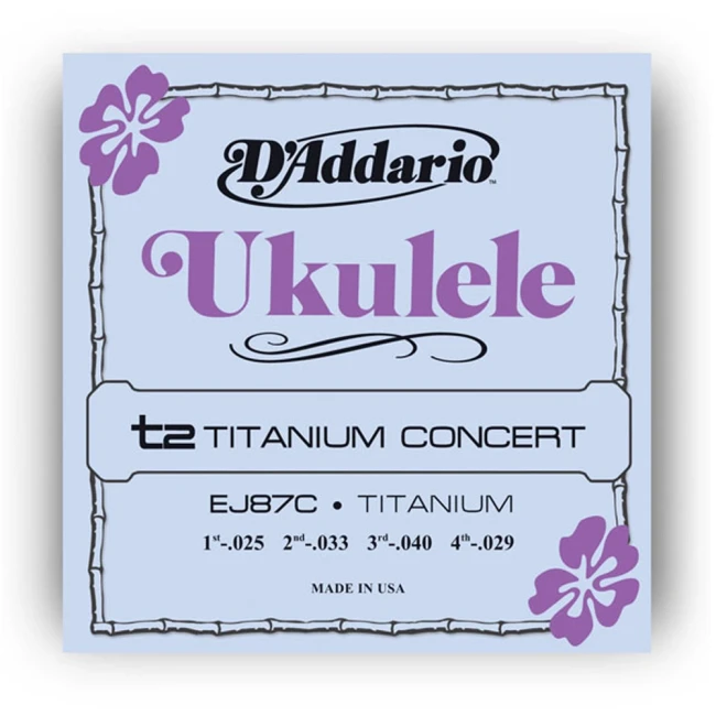 Струны для укулеле концерт D'Addario EJ87C Titanium Ukulele Concert