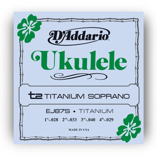 Струны для укулеле сопрано D'Addario EJ87S Titanium Ukulele Soprano Струны для укулеле сопрано D'Addario EJ87S Titanium Ukulele Soprano