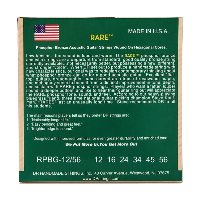 DR RPBG-12/56 RARE Acoustic Phosphor Bronze - Bluegrass 12-56 DR RPBG-12/56 RARE Acoustic Phosphor Bronze - Bluegrass 12-56
