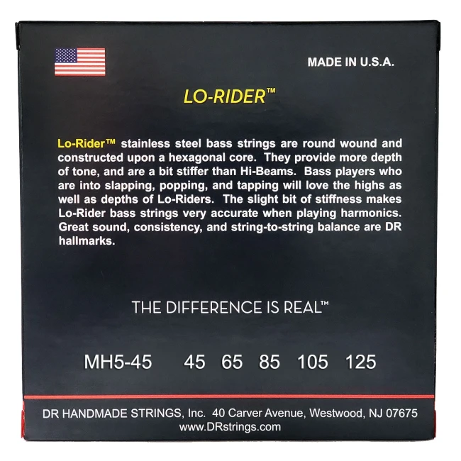 DR MH5-45 LO-RIDER Bass - Medium - 5-String 45-125