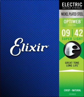 Elixir 19002 Optiweb Nickel Plated Steel Super Light 9/42 (EL OW SL)