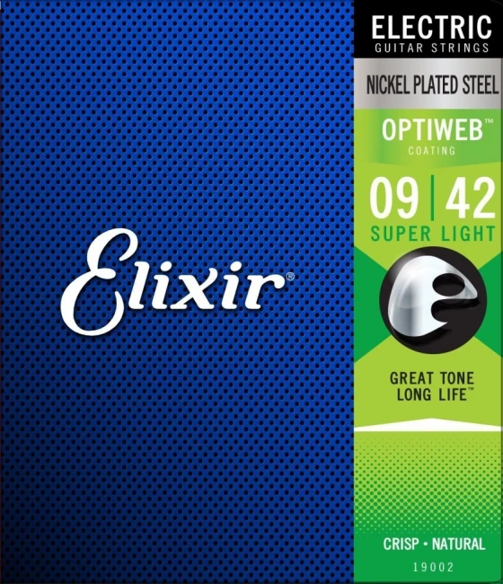 Elixir 19002 Optiweb Nickel Plated Steel Super Light 9/42 (EL OW SL)